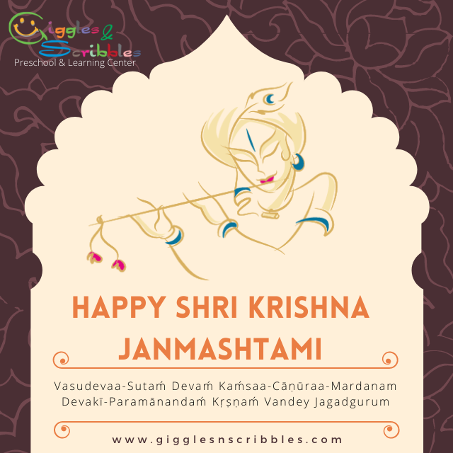 Shri Krishna Janamashtami Poster Giggles N Scribbles Preschool