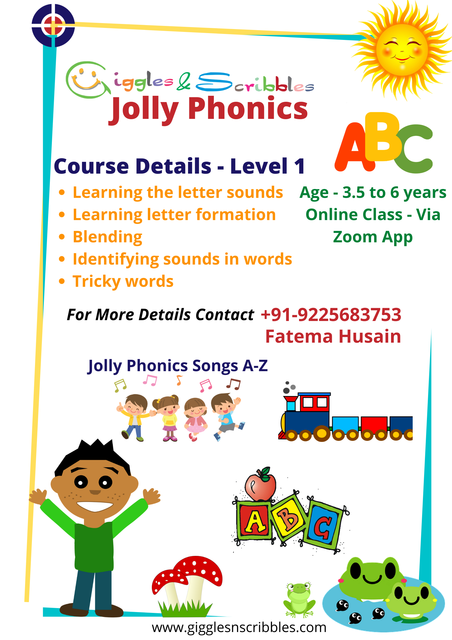 GNS Jolly Phonics Course Level 1 - Giggles N Scribbles